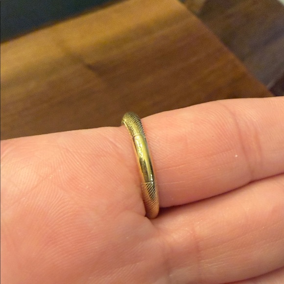 Judith Ripka Sterling Silver Gold Vermeil CZ Square Ring Size 7.5 - Picture 4 of 9